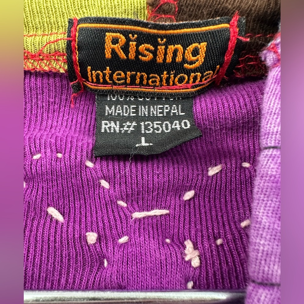 Rising International Multi-colored Patchwork Full… - image 3